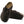 Deep brown suede clog on a white background