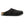 Black suede clog on a a white background