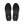 All black training shoe on a white background