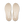 Top-down view of a pair of beige shoe insoles showing the textured tread patterns and support zones, set against a plain white background.