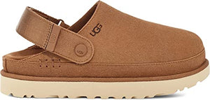 Lateral view of the Women's Goldenstar Clog by UGG in the color Chestnut