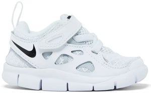 All white kids running shoe