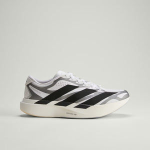 A adidas runnig shoe with the words lightstrike Pro in small lettering along the midsole.