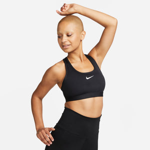 front view of womens swoosh padded bra