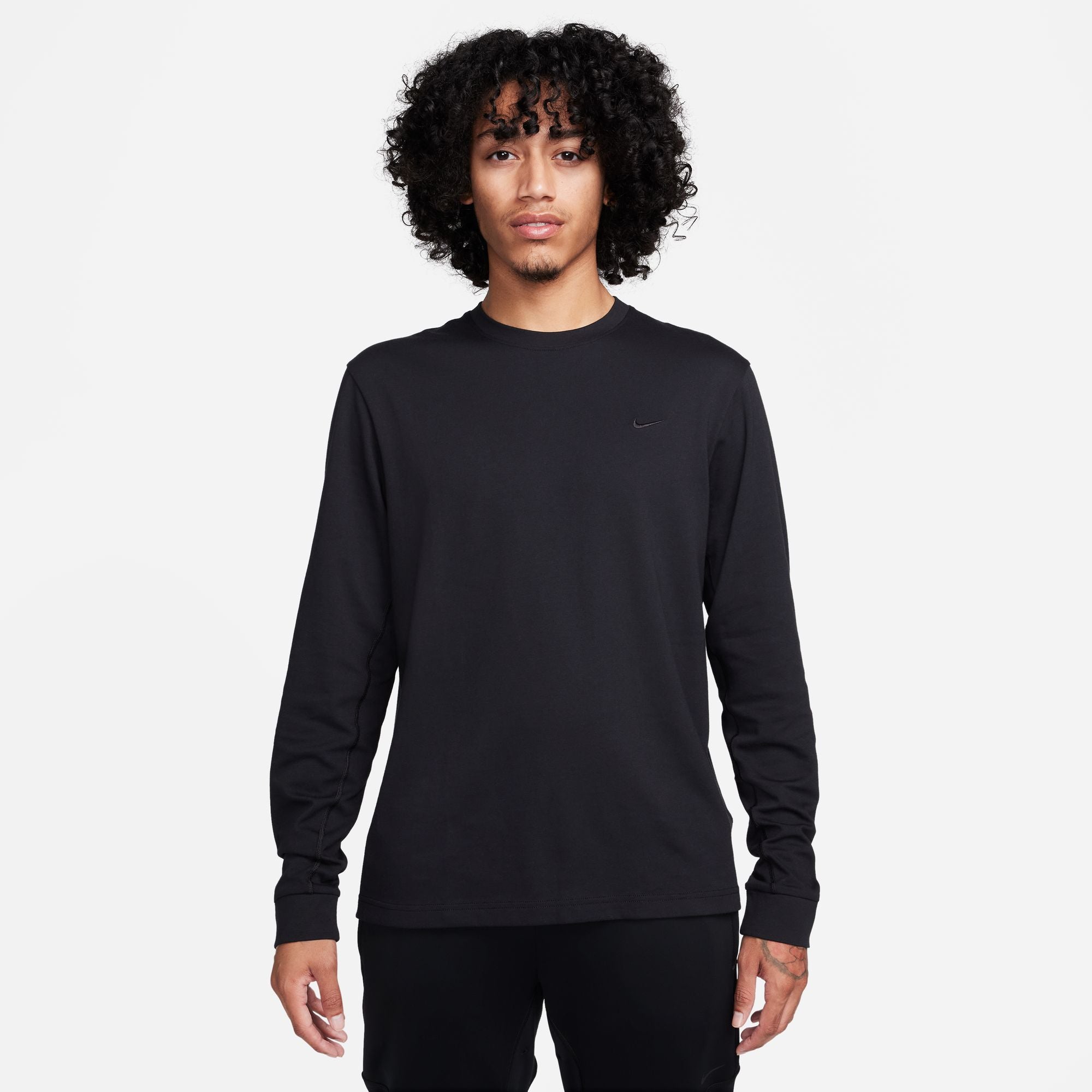 front view of mens primary long sleeve