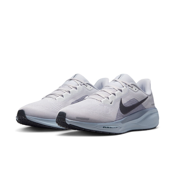 White running shoes with black accents on a white background