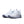 This pair of women's gym shoes has a tongue that comes up higher than other shoes.