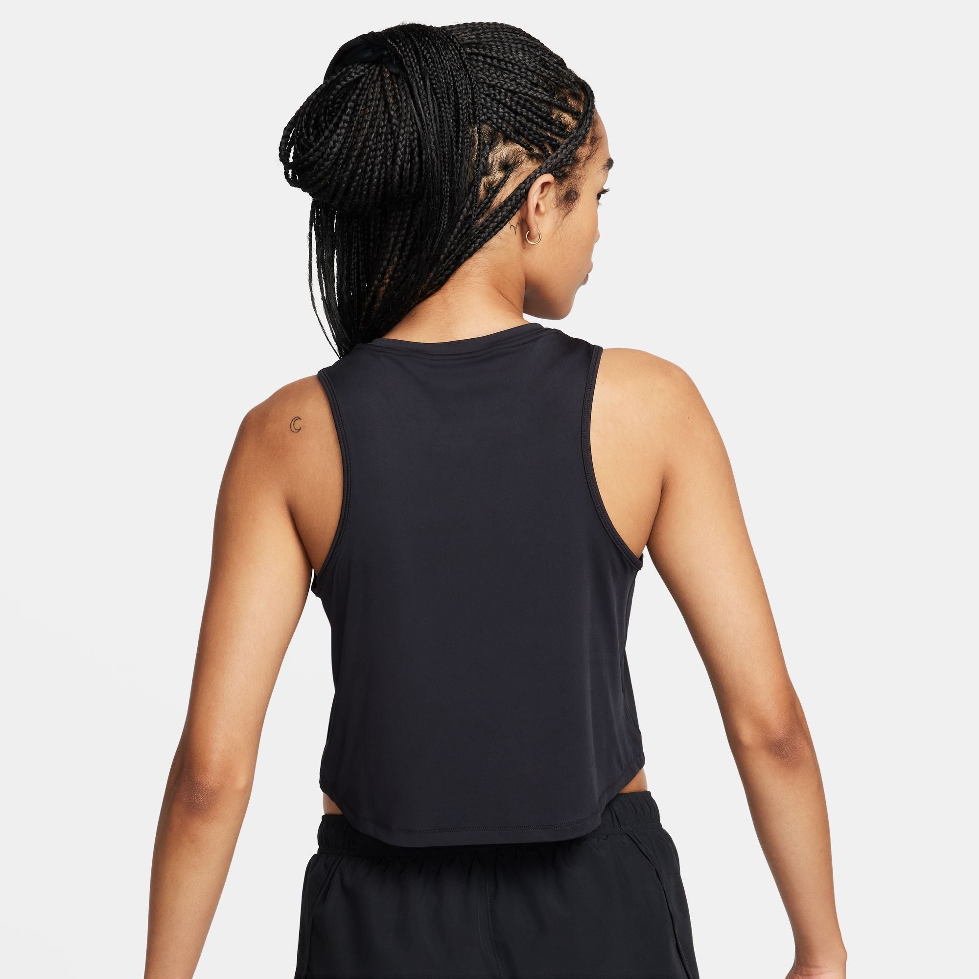 back view of womens classic crop tank