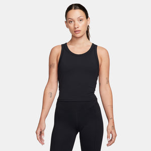 front view of womens fitted crop tank