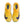 Yellow and purple running shoes on a white background