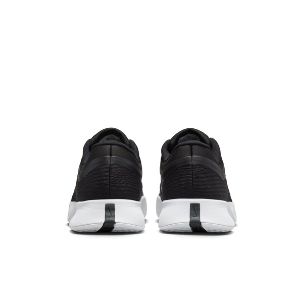 Black and white athletic shoes on a white background