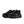 Black and gray sneaker with a red logo on a white background