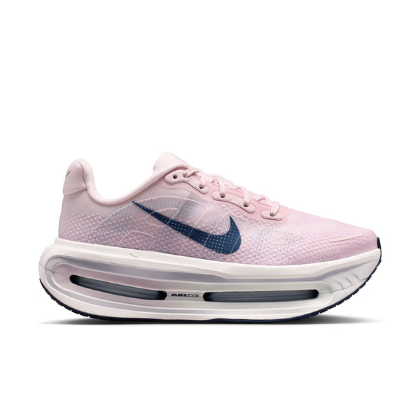 Pink Nike running shoe on a white background