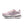 Pink running shoe with 'Zoomx' sole on a white background