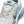 Gray running shoe with blue accents and 'RUN' text on a white background