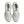 White running shoes with black text and accents on a white background