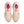 A pair of Women's nike runnin shoes from the top view detailing the brighly colored sock liner.