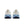 These Nike running shoes have a tab near the heel and a light blue color in the midsole.