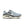 Gray, white and black Nike running shoe with Nike logo on a white background