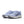 Pair of light blue running shoes with a Nike logo on a white background