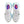 White running shoes with blue accents on a white background