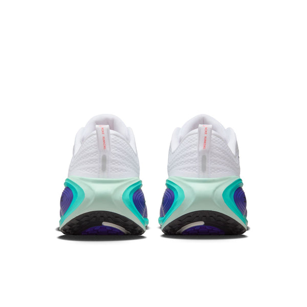 A heel of the Vomero Plus has a clean upper that is all white.