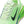 Light green running shoe with black swoosh logo on a white background