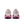 The heel area is the focus on this pink and white running shoes on a white background.