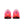 The heel area of this women's Nike shoe is mostly all pink.