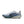 White running shoe with blue accents on a white background