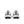White running shoes with black and orange accents on a white background