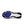 Close-up of a Nike running shoe sole with blue, black, and white design on a white background