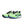 Pair of Pegasus 42 neon green running shoes with black and blue accents on a white background