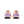 Pair of pink and purple running shoes on a white background
