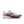 Pink and white running shoe with Nike logo on a white background