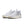 White running shoes with pink accents on a white background