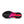 A Nike running shoe in black with vibrant pink and red accents on the midsole and upper, shown on a white background.