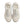 Pair of white sneakers on a light gray background