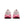 Close up on the heels of these Nike Pink and white sneakers with Nike logo on a white background