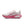 Pink and white running shoe on a white background