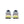 Pair of gray running shoes with yellow sole on a white background