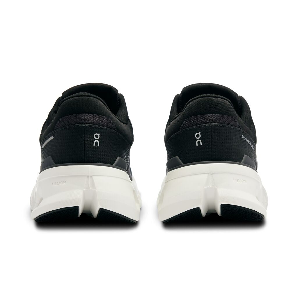 The all white midsole of this shoe looks great sitting just below the all black upper