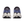 Pair of running shoes shown from the back on a white background