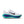 The lateral side of a Nike Vomero Plus with a white upper and blue midsole.