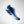 A adias Hyperboost edge in blue and white sitting at a diagonal angle.