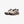 Cow print and red running shoe on a white background