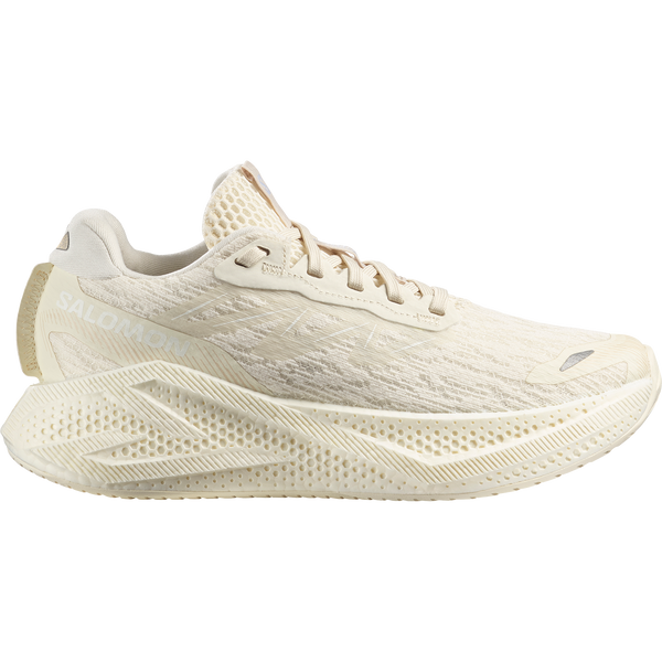 Off-white running shoe on a white background