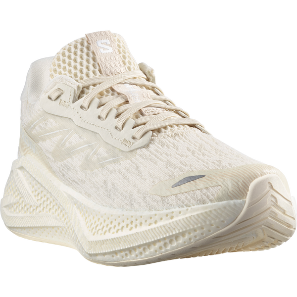 Off-white running shoe on a white background