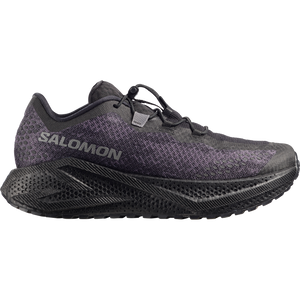 All black gravel running shoe on a white background