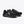 A black Mount to Coast running shoe with a thick black and silver platform sole.
